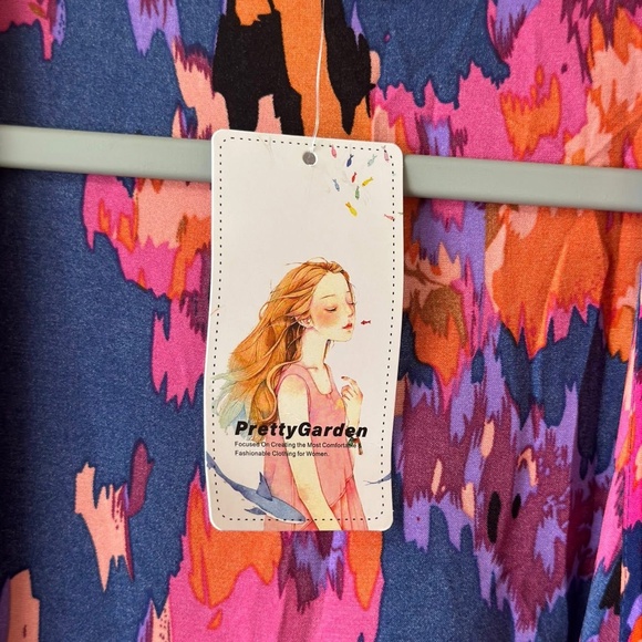 Pretty Garden Wrap Dress Large - Picture 6 of 6